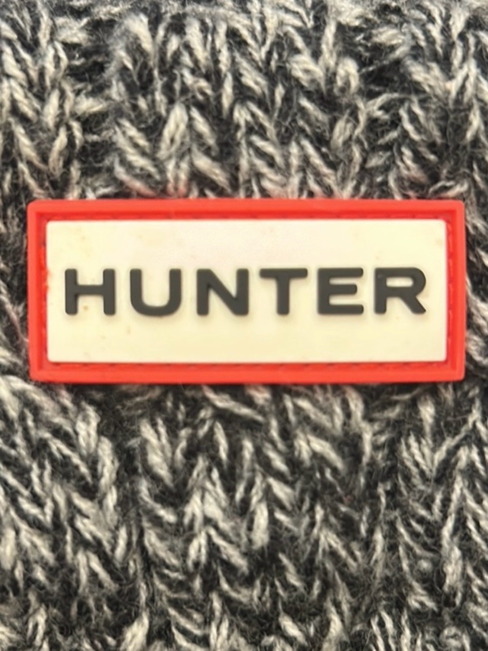 Hunter Tall Black Boot Socks with Marled Gray Cuff Size Large - Picture 2 of 4